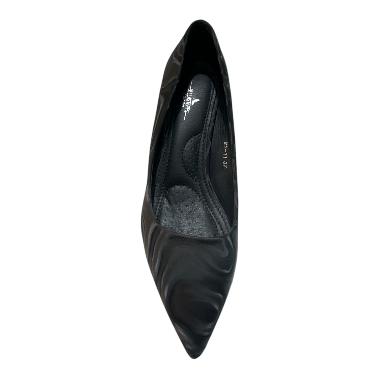 Black Marble Chic Pumps Heels