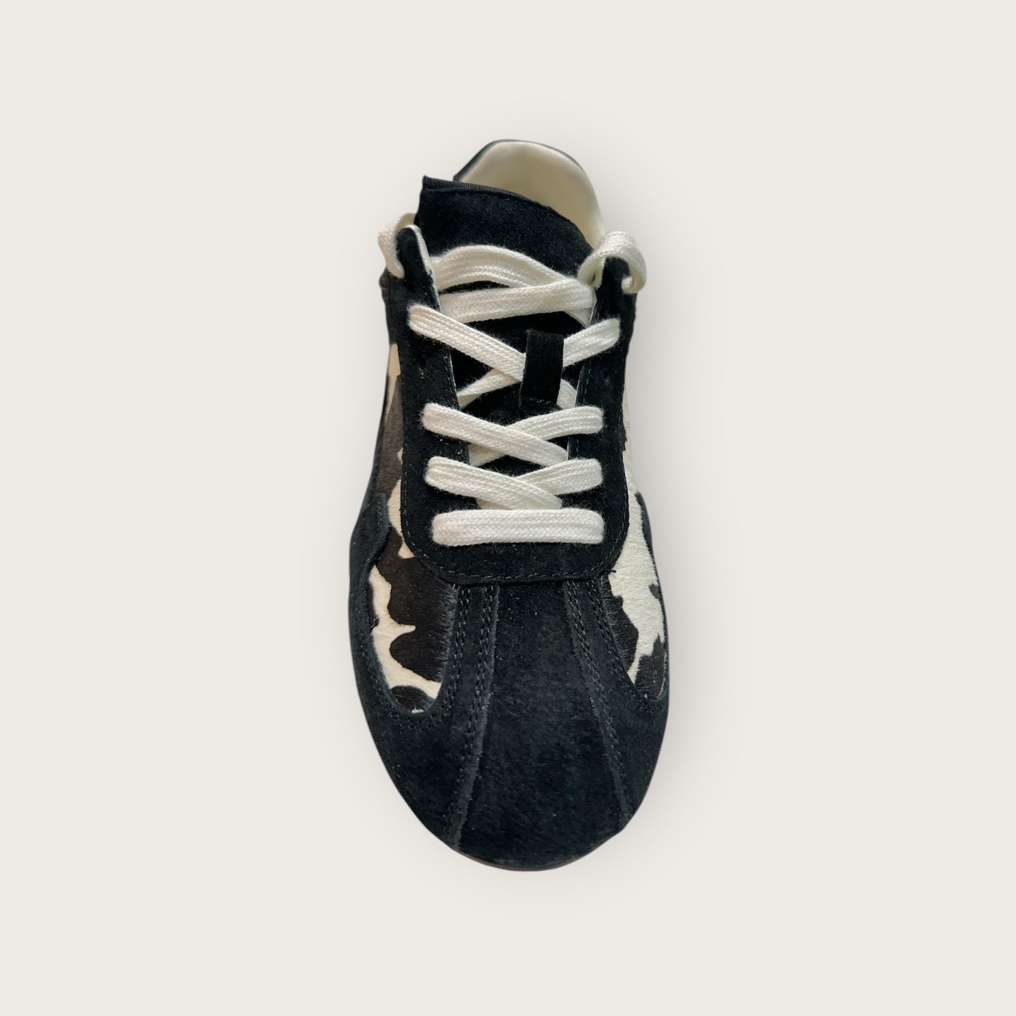 Suede and Haircalf Low-Top Sneakers